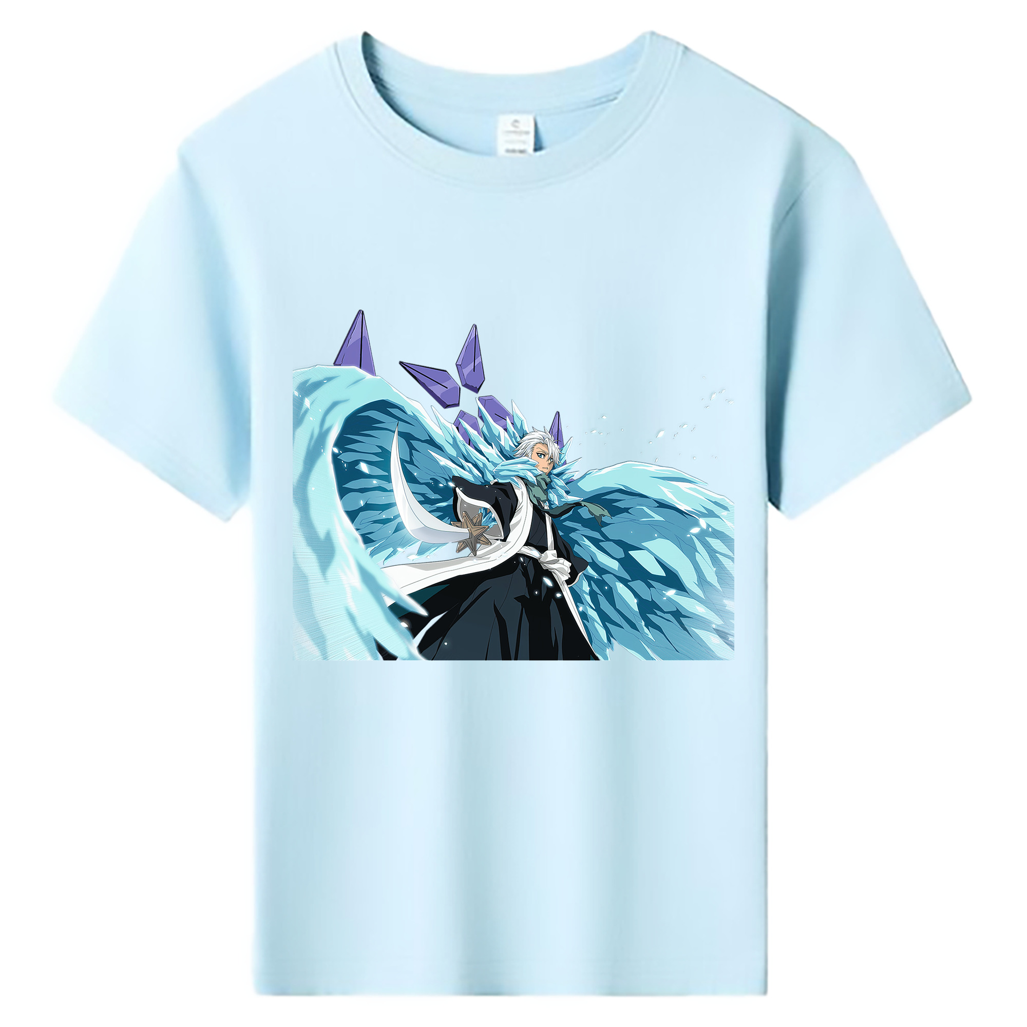 （画像用） ブリーチ 日番谷冬獅郎（ひつがや とうしろう） BLEACH Hitsugaya Toushirou 綿100％キッズTシャツ（フロントプリント）